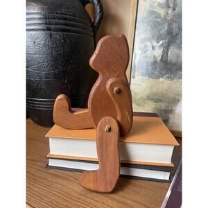 Vintage Wooden Bear with Moveable Arms & Legs 11" Tall Vintage Toy Nursery Decor